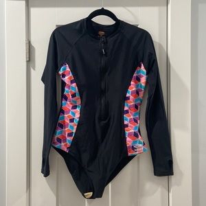 AXESEA Womens Long Sleeve Rash Guard Surfing One Piece Swimsuit women's 14